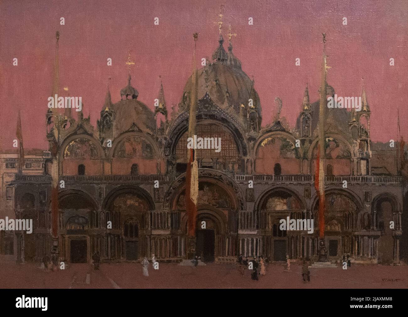 Walter Sickert Gemälde; ' die Fassade von St. Marks - Red Sky at Night ', 1895. Öl auf Leinwand, 19. Century Post impressionistische britische Maler. Stockfoto