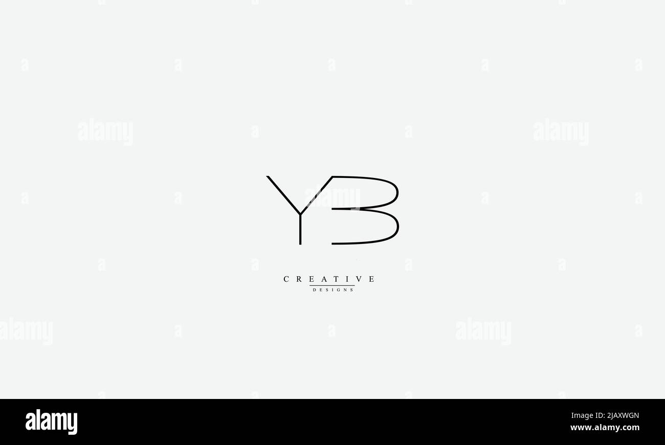 Alphabet Buchstaben Initialen Monogramm Logo YB BY Stock Vektor