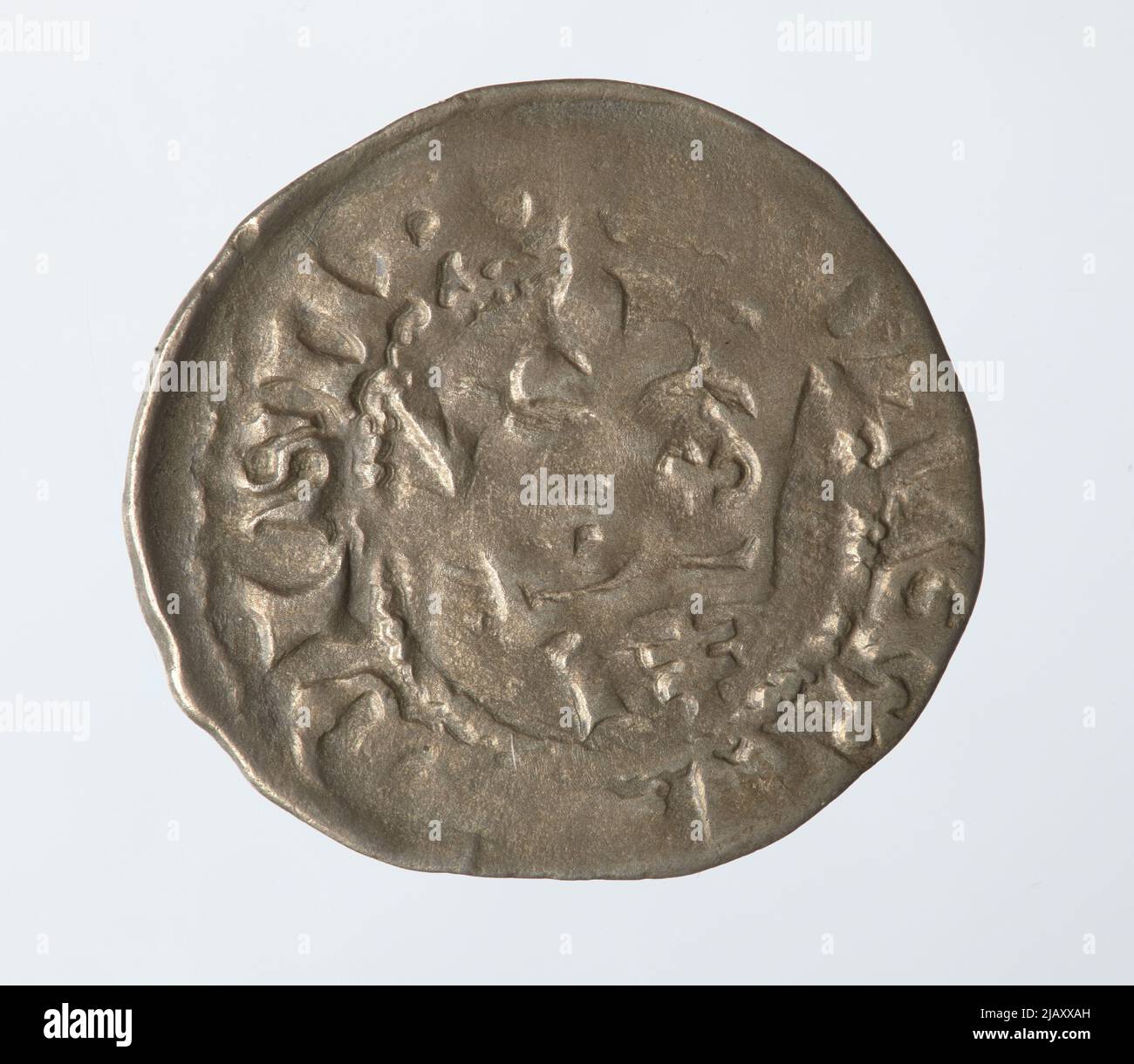 Władysław Jagiełło (1387–1434), Denar, 1416–1422, MÄNNER. Crack W ADYS AW JAGIECH (CA 1351 1434), Münzstätte von Kraków Stockfoto