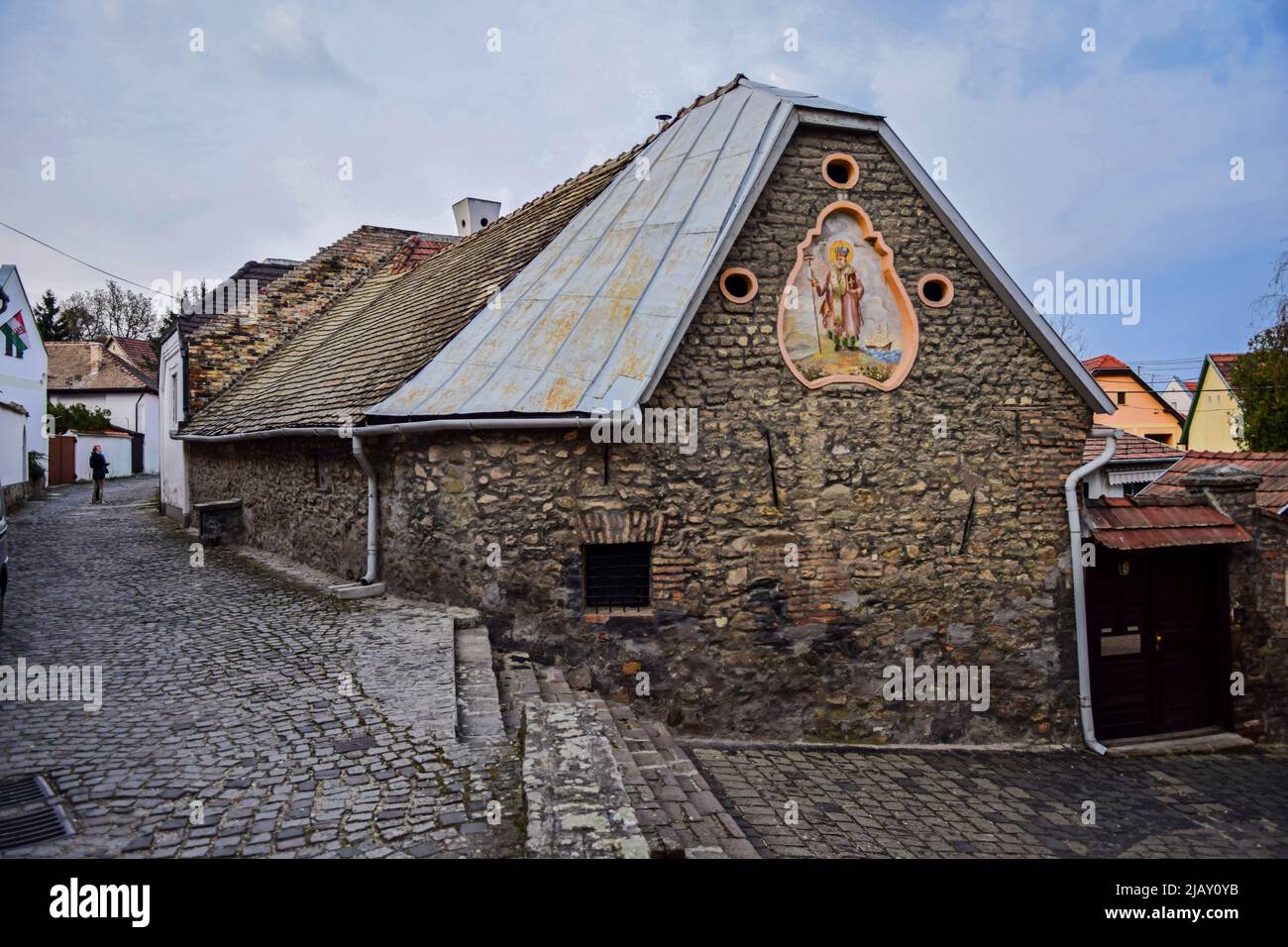 Straßen von Szentendre, einer Stadt am Fluss in der Provinz Pest, Ungarn, Stockfoto