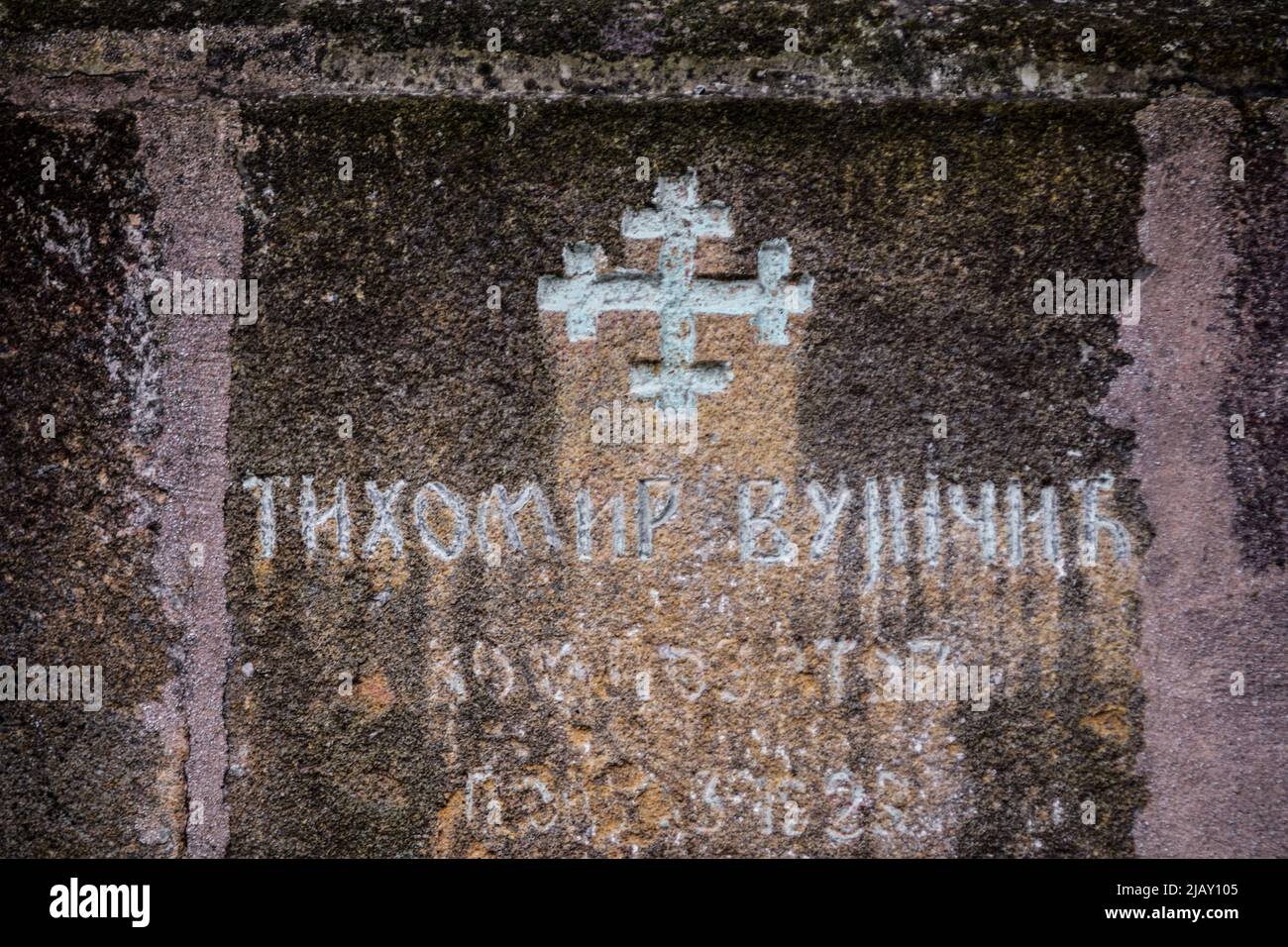 Grab in Szentendre, einer Stadt am Flussufer im Kreis Pest, Ungarn Stockfoto