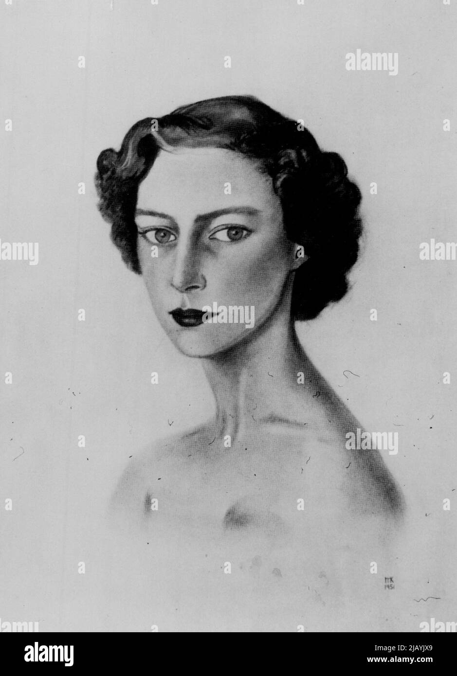 Prinzessin Margaret von ihrer Artist Tante Königliches Porträt von