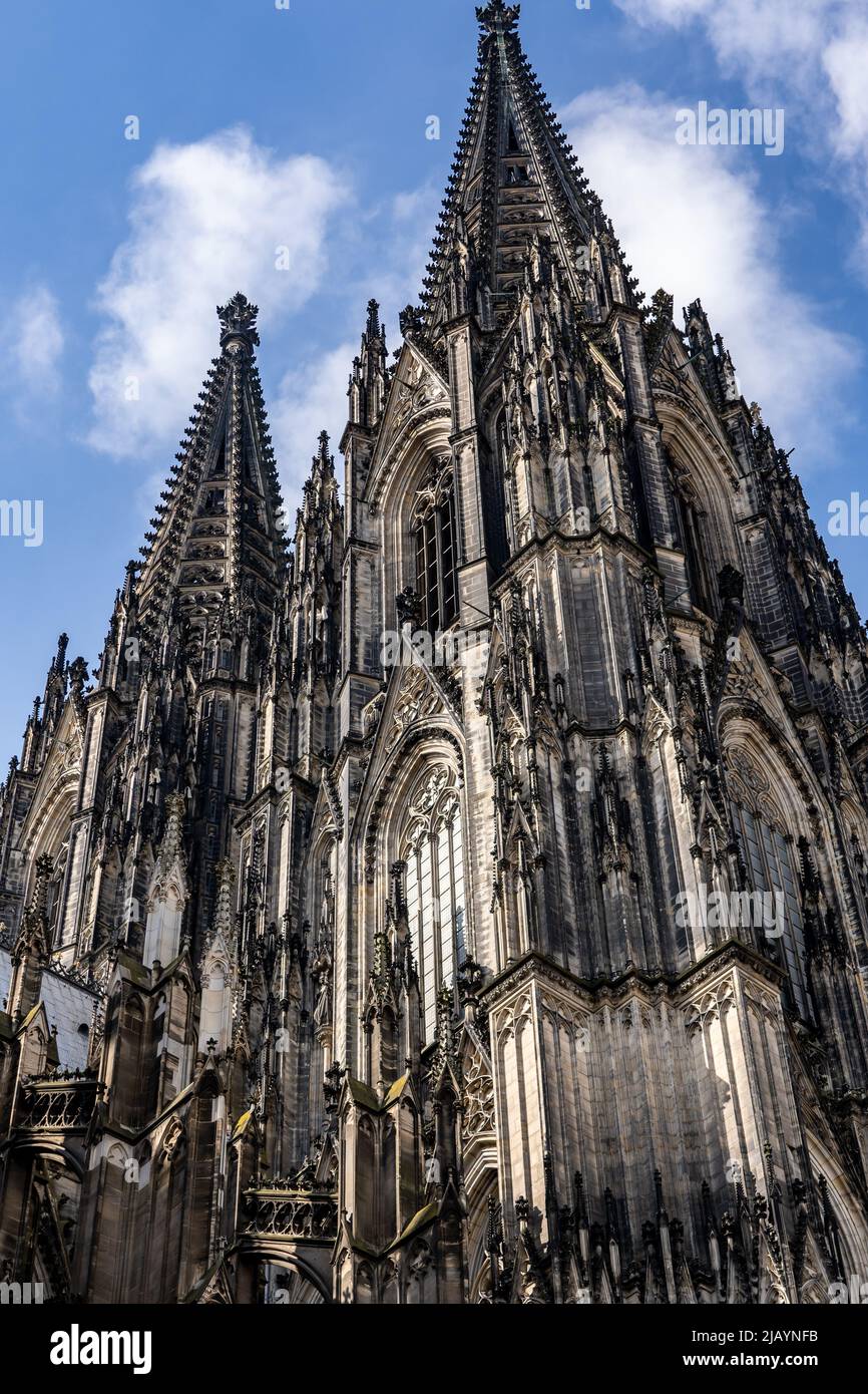 Der Kölner Dom in Köln, Deutschland, ist der größte gotische Dom Nordeuropas Stockfoto