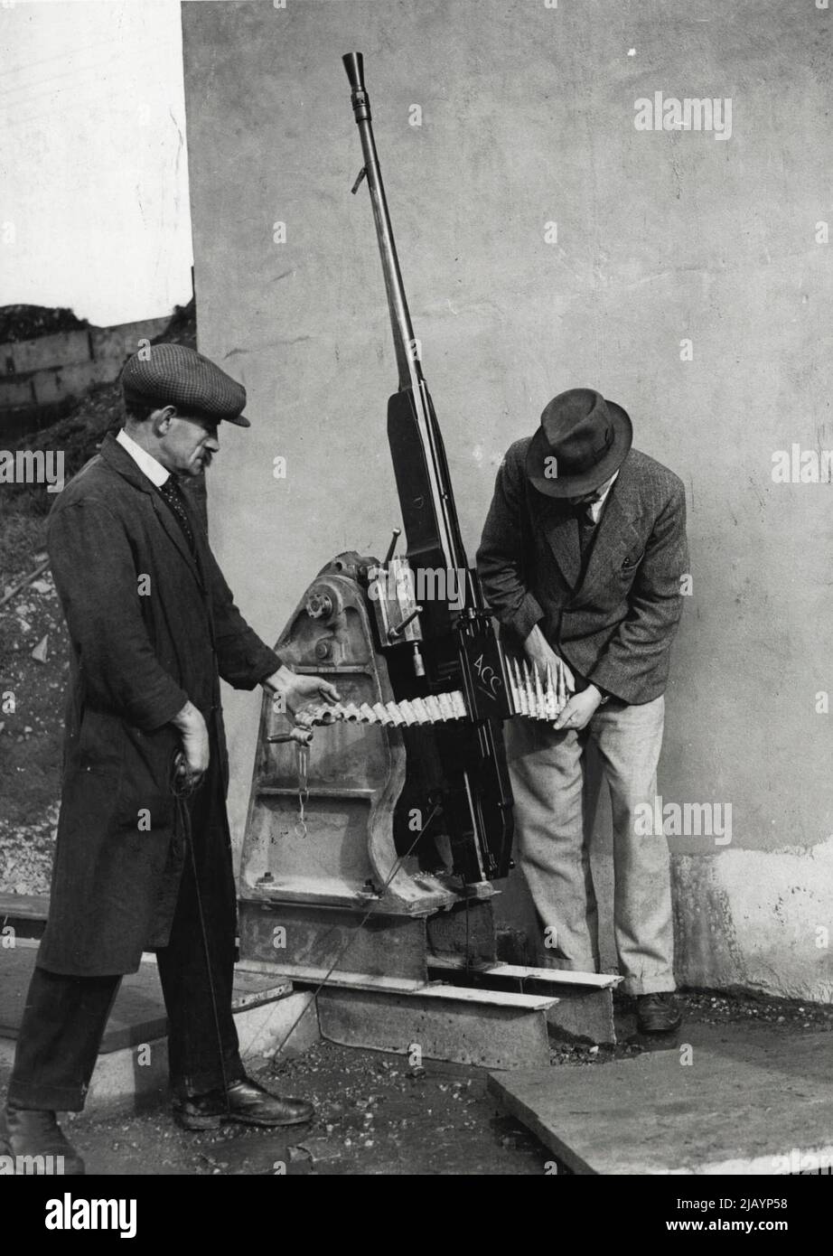 Besa Gun - Waffen - War File. 26. Januar 1941. (Foto: Fotos der Londoner Nachrichtenagentur). Stockfoto