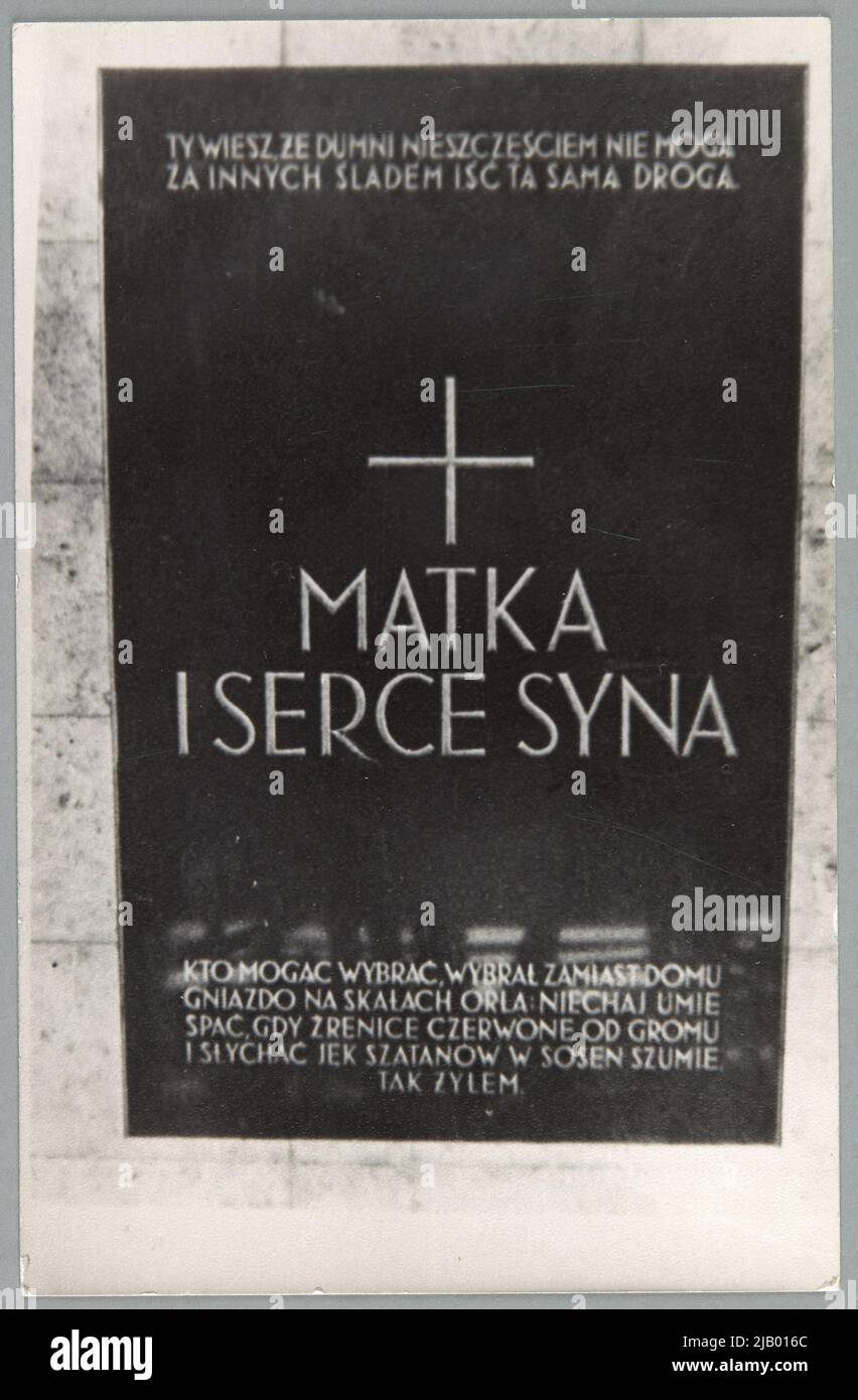 Józef Piłsudski Grabstein auf den friedhofs von rossa in Vilnius ist unbekannt Stockfoto