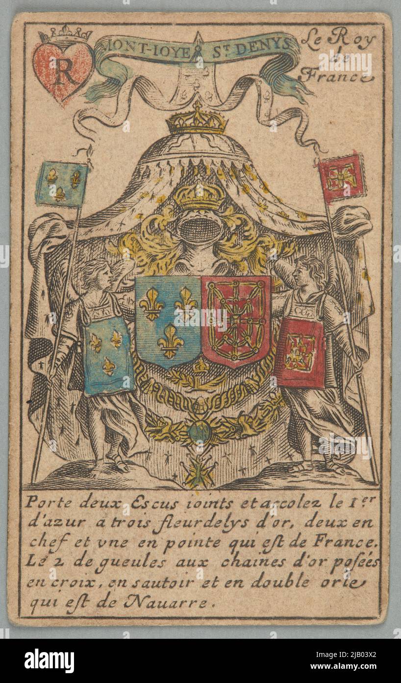 R Le Roy de France (Königreich Frankreich), in: Karten für pädagogische, heraldische. Unbekannt Stockfoto