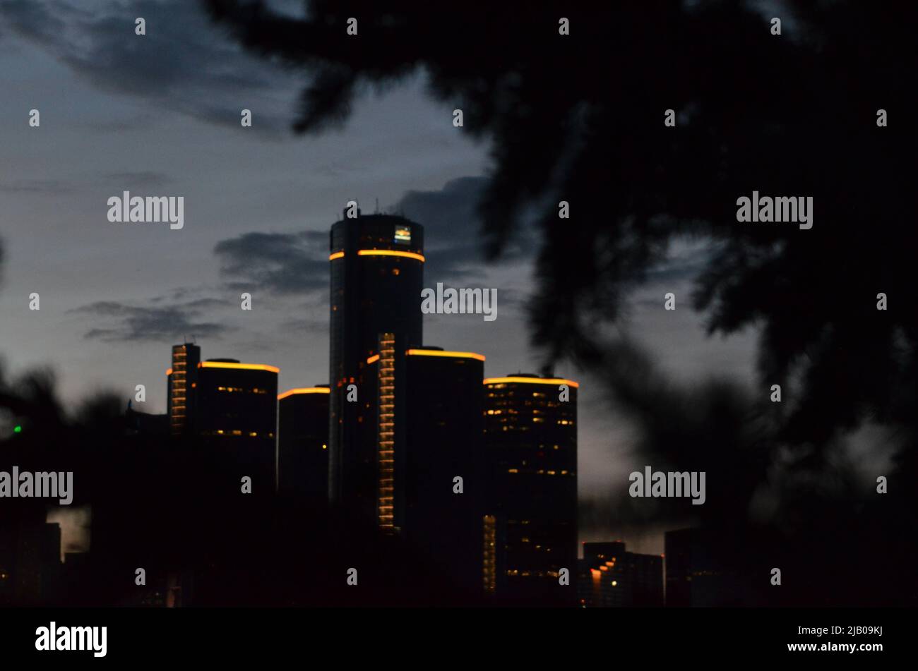 Bild des GM Renaissance Centers Detroit Michigan Stockfoto