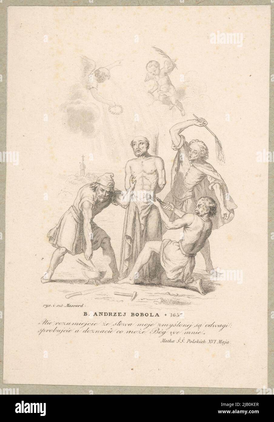 Bl. Andrzej Bobola Massard, Leopold (1812 1889) Stockfoto