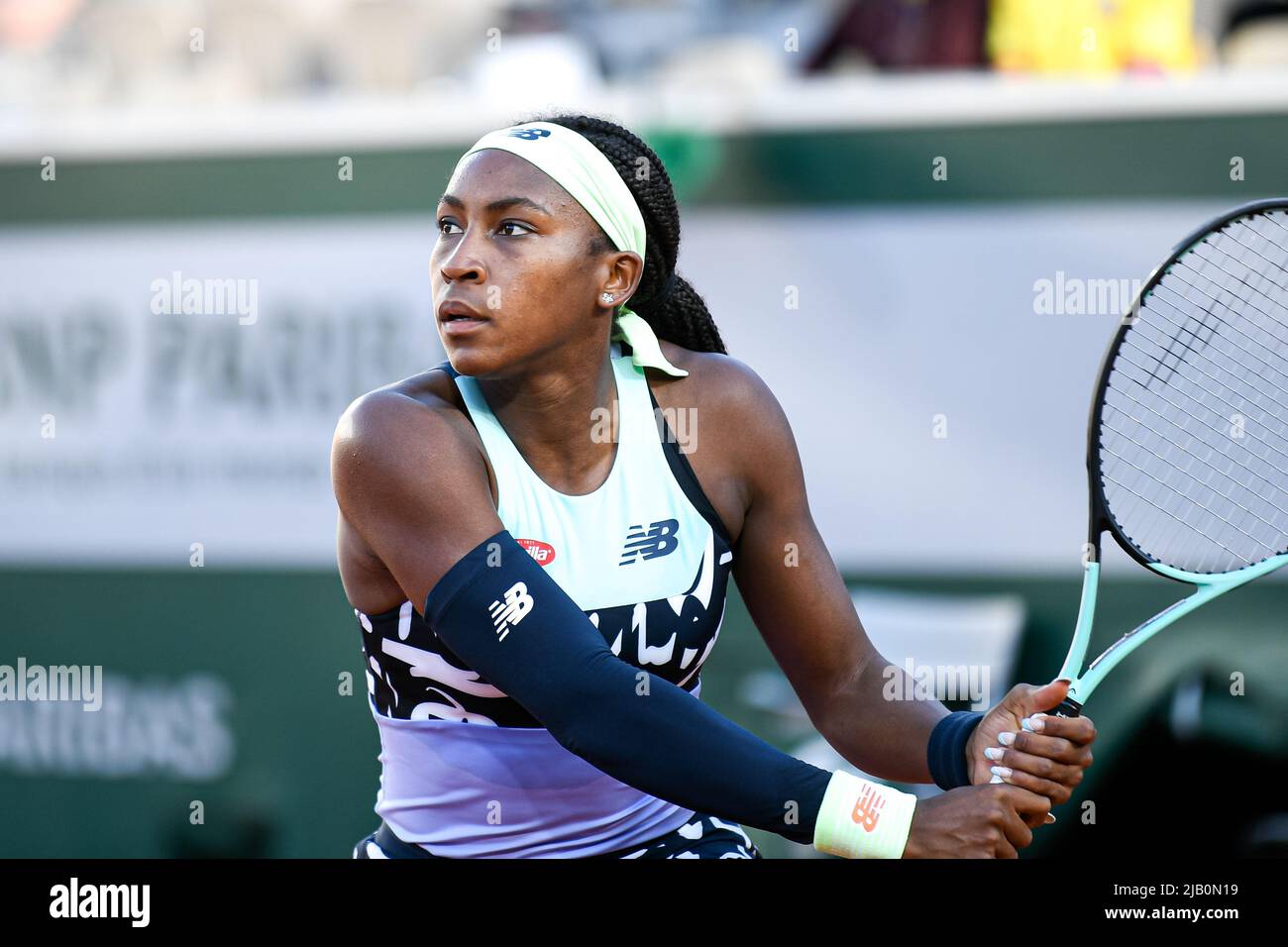 Cori 'Coco' Gauff aus den USA während der French Open, Grand Slam Tennisturnier am 31. Mai 2022 im Roland-Garros-Stadion in Paris, Frankreich - Foto Victor Joly / DPPI Stockfoto