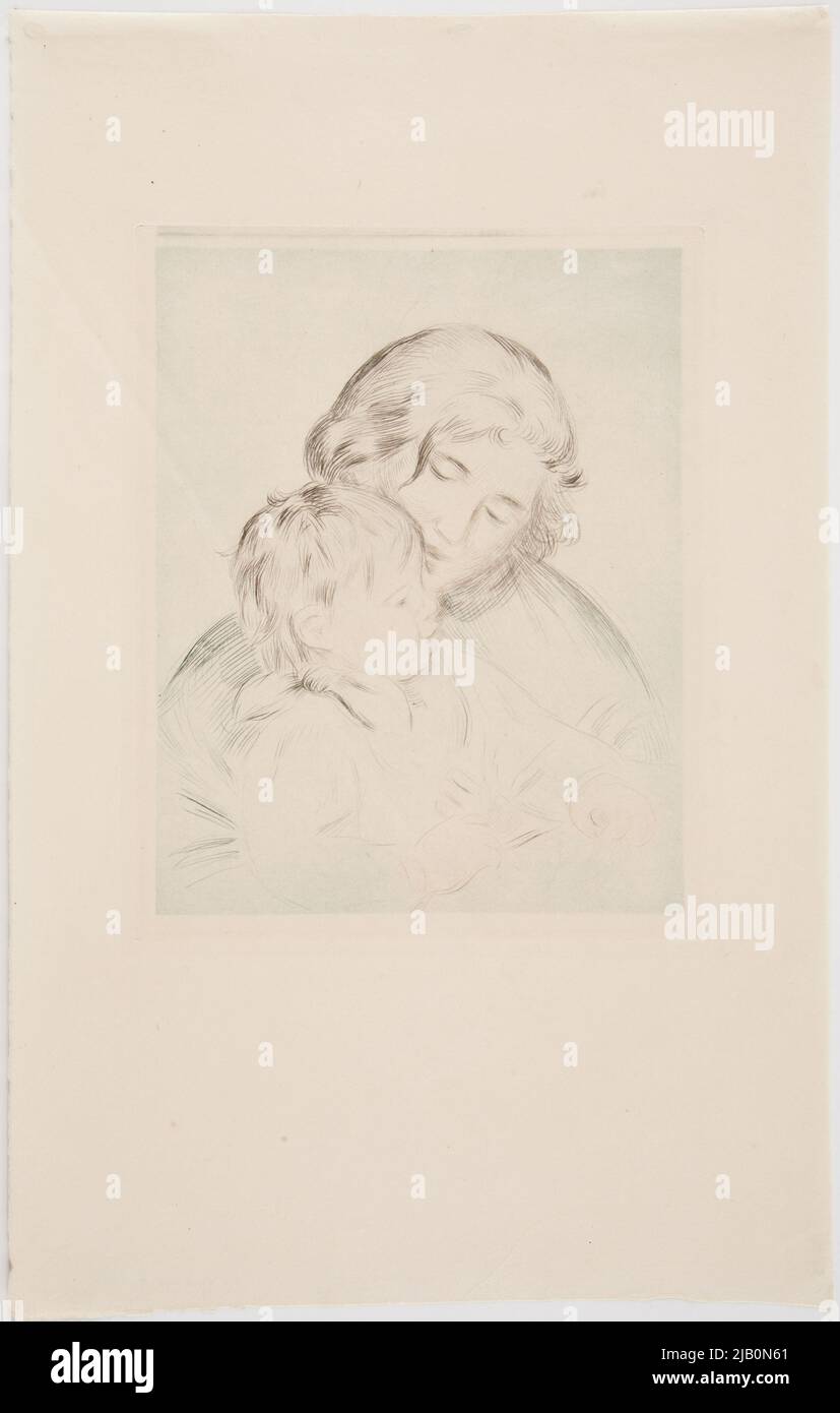 Mutter und Kind (Jean Renoir) / Matka i Dziecko (Jean Renoir) / Mutter und Kind (Jean Renoir), Z: The Painters Graveurs Album, Paris: A. Vollard, 1896 Renoir, Auguste (1841 1919), Vollard, Ambroise (1866 1939), Clot, Auguste (1858 1936) Stockfoto