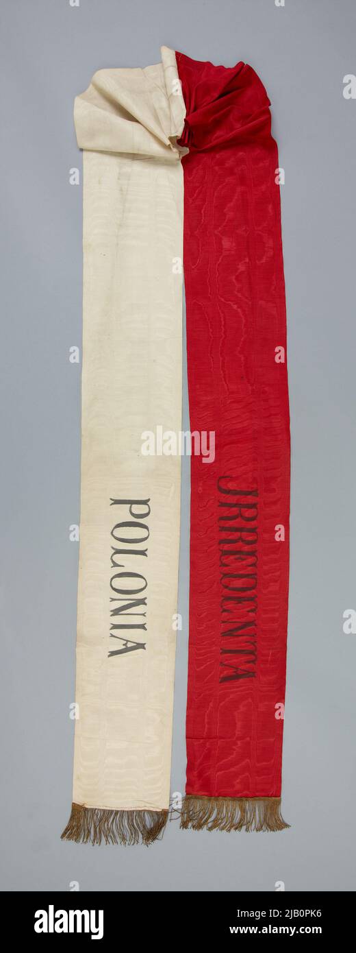 Eine Schärpe aus der Beerdigung von Adam Mickiewicz in Krakau am 4. Juli 1890 Stockfoto