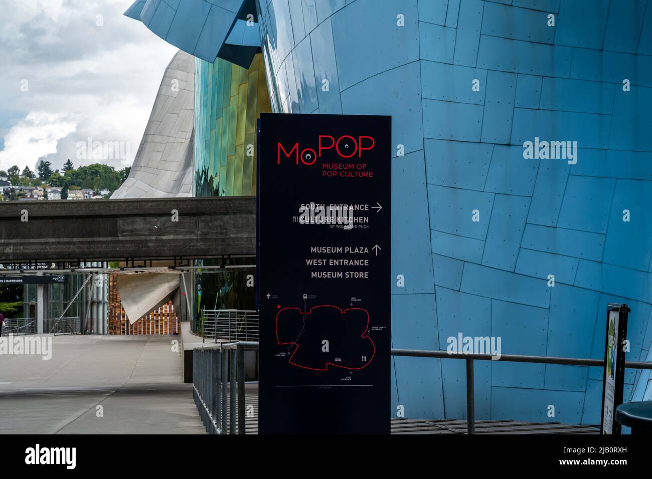 Seattle, WA, USA - 31. August 2021: Das MoPOP Museum of Pop Culture Stockfoto