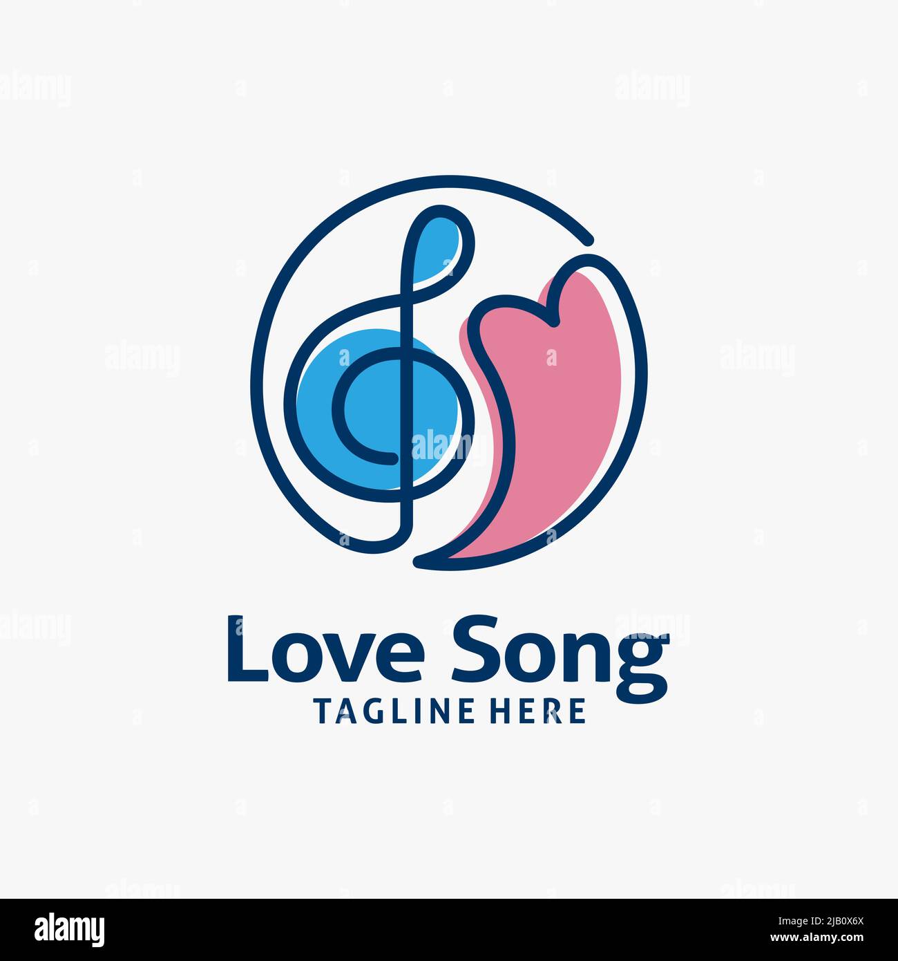 Love Song Logo-Design Stock Vektor