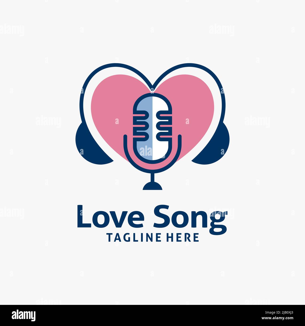 Love Song Logo-Design Stock Vektor