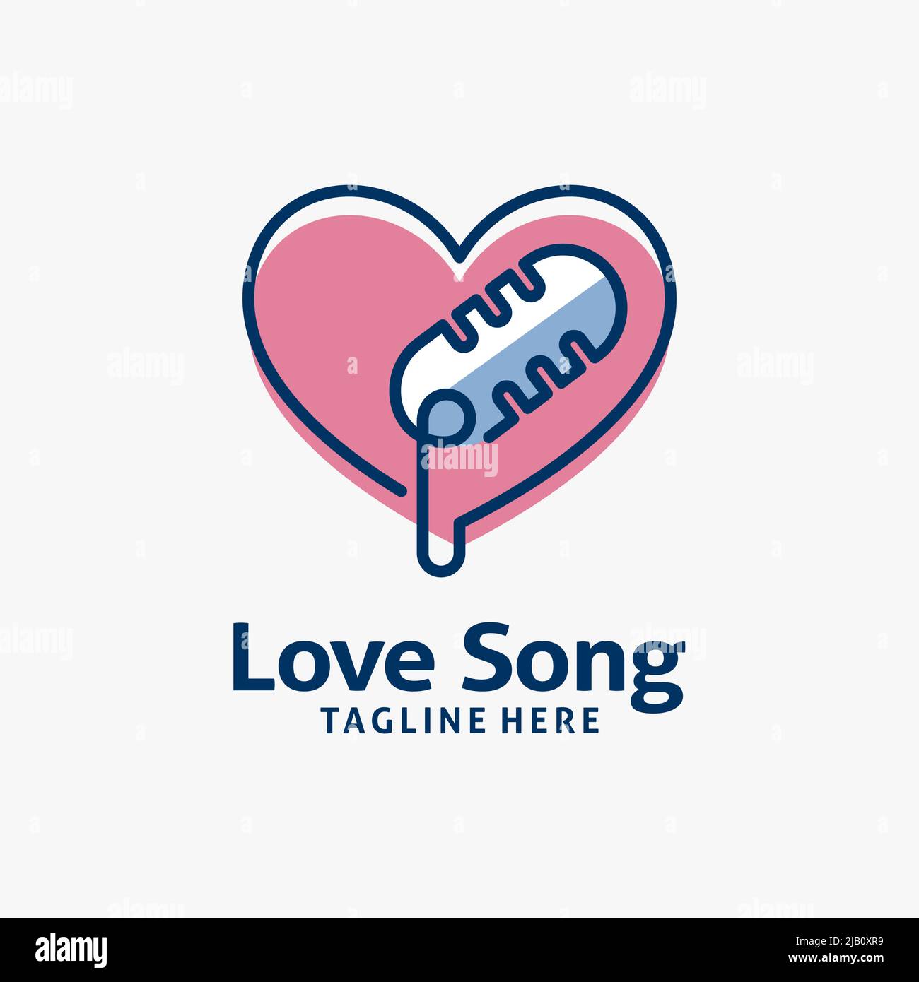 Love Song Logo-Design Stock Vektor