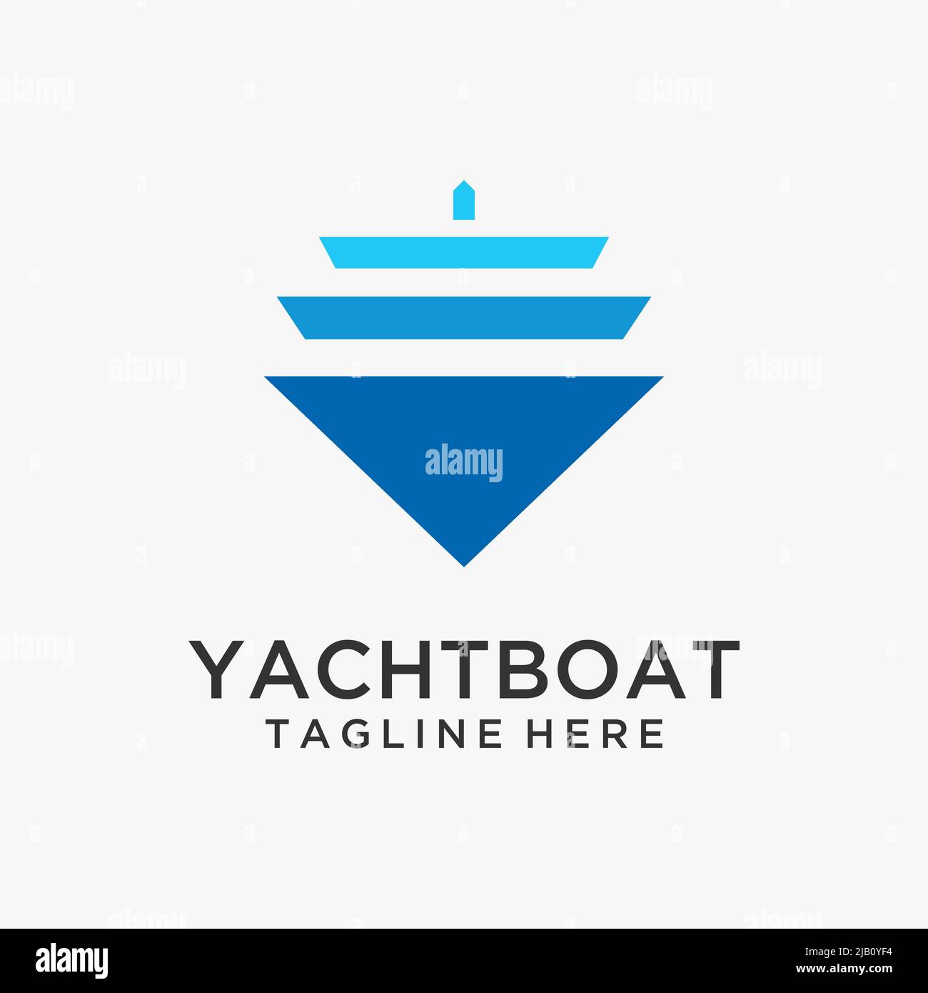 Yacht Schiff Logo Design Stock Vektor