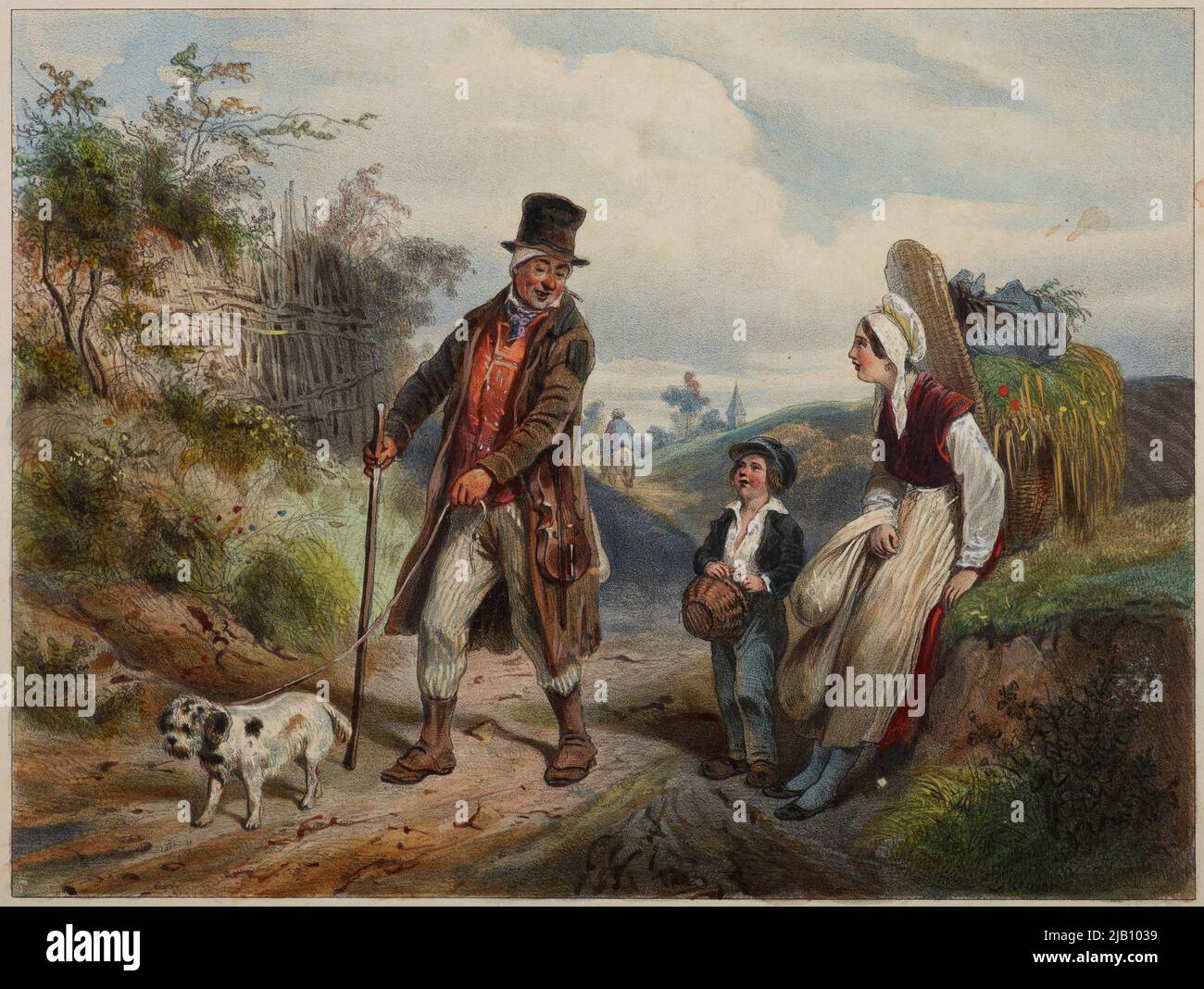 Das alte Treffen Grenier de Saint Martin, François (1793 1867), Grenier, F., Zak Ad litograficzny: Fromentin Jeannin Stockfoto