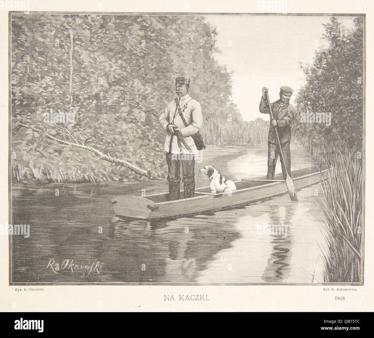 Für Enten nach Ryszard Okniński. Form aus den Ohren 1888 (1) 301 Antoszewicz, Stanis Stockfoto
