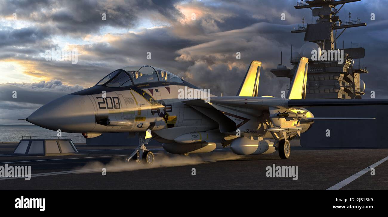 Der legendäre Grumman F-14 Tomcat - einer der berühmtesten Kämpfer der Welt Stockfoto