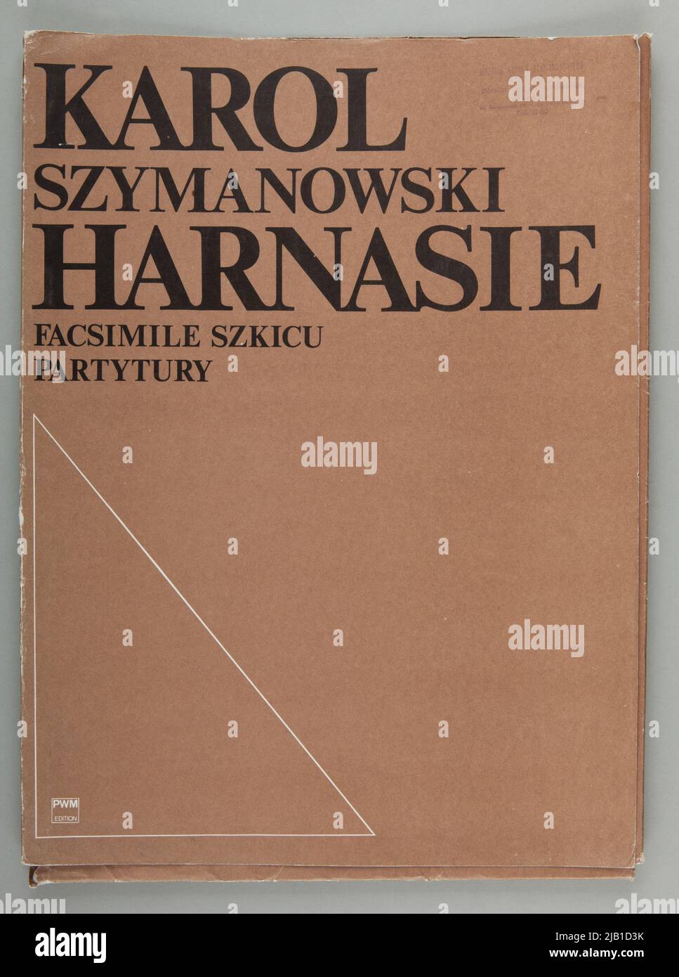 Anmerkungen Harnasa (Fascimile Sketch of the Score) Szymanowski, Karol (1882 1937) Stockfoto