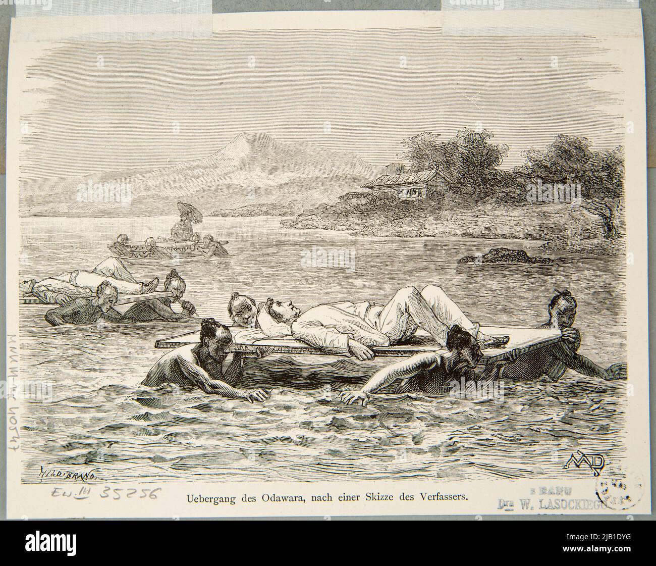 Avers: Besuch eines Arztes nach A. de N. Reverse: Odawar Passage nach M.D. Ein Clip aus einer deutschen Zeitschrift Laplante, Charles (1837 1903), Monogrammist A. de N. , Hildibrand (N.N), M.D. Stockfoto