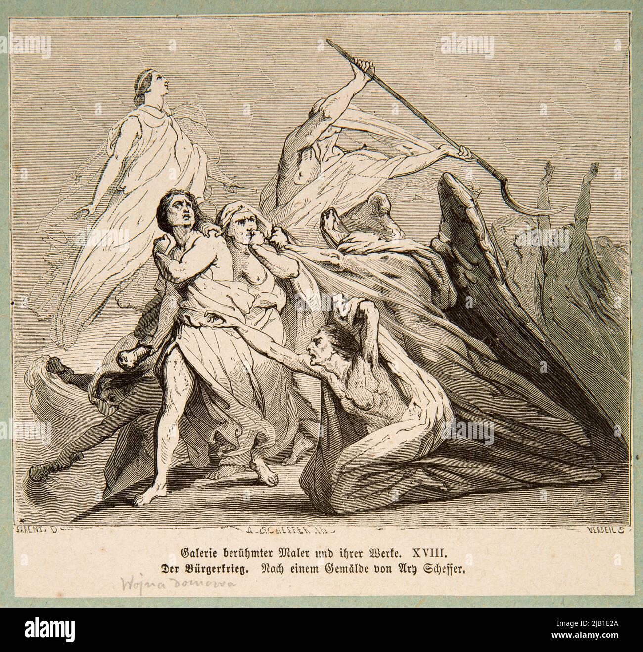 Bürgerkrieg Scheffer, Ary (1795 1858), veritules Stockfoto