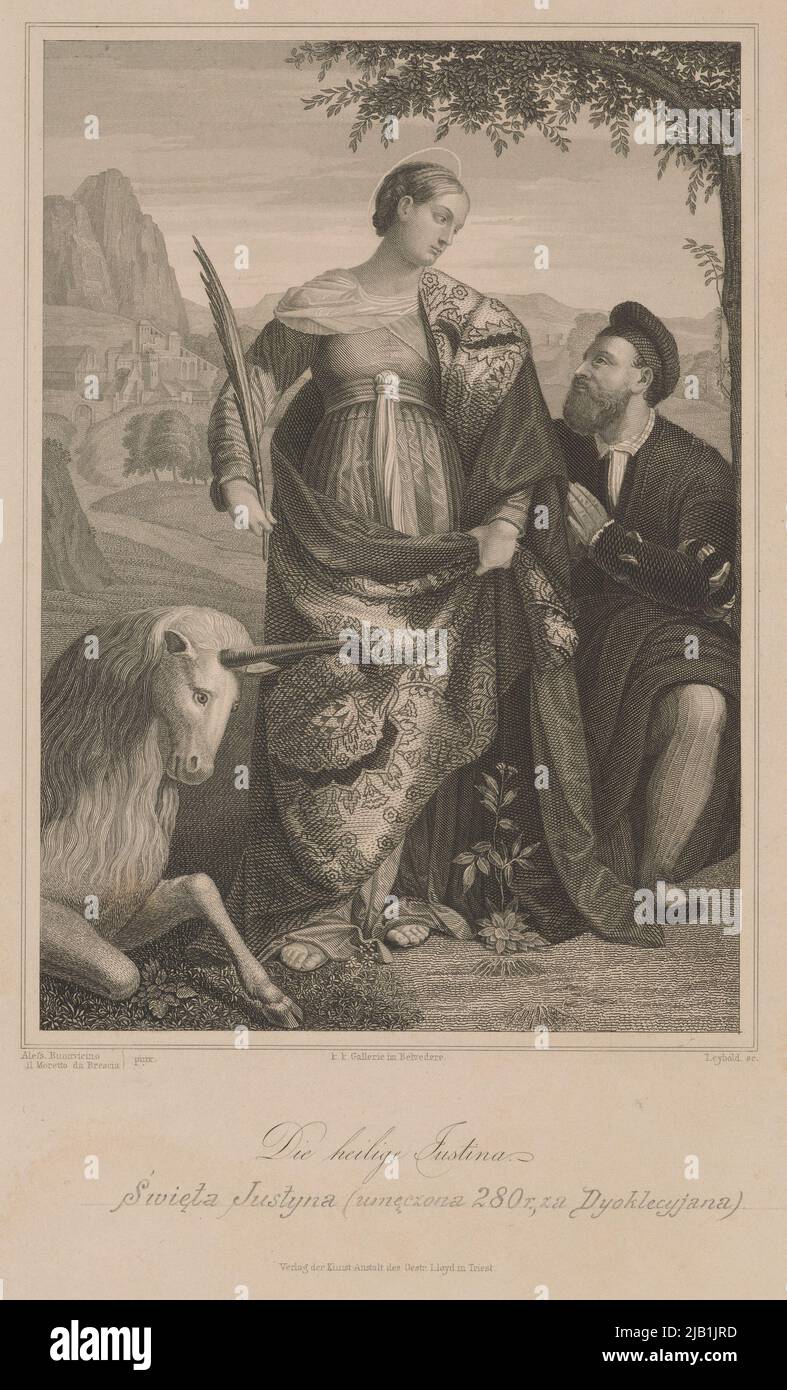 Wszyscy Święci w MNK Leybold, Friedrich (1798 1878), Moretto da Brescia (1490/1498 1554), Herausgeber der Kunstinstitution des Österreichischen Lloyd in Triest Stockfoto