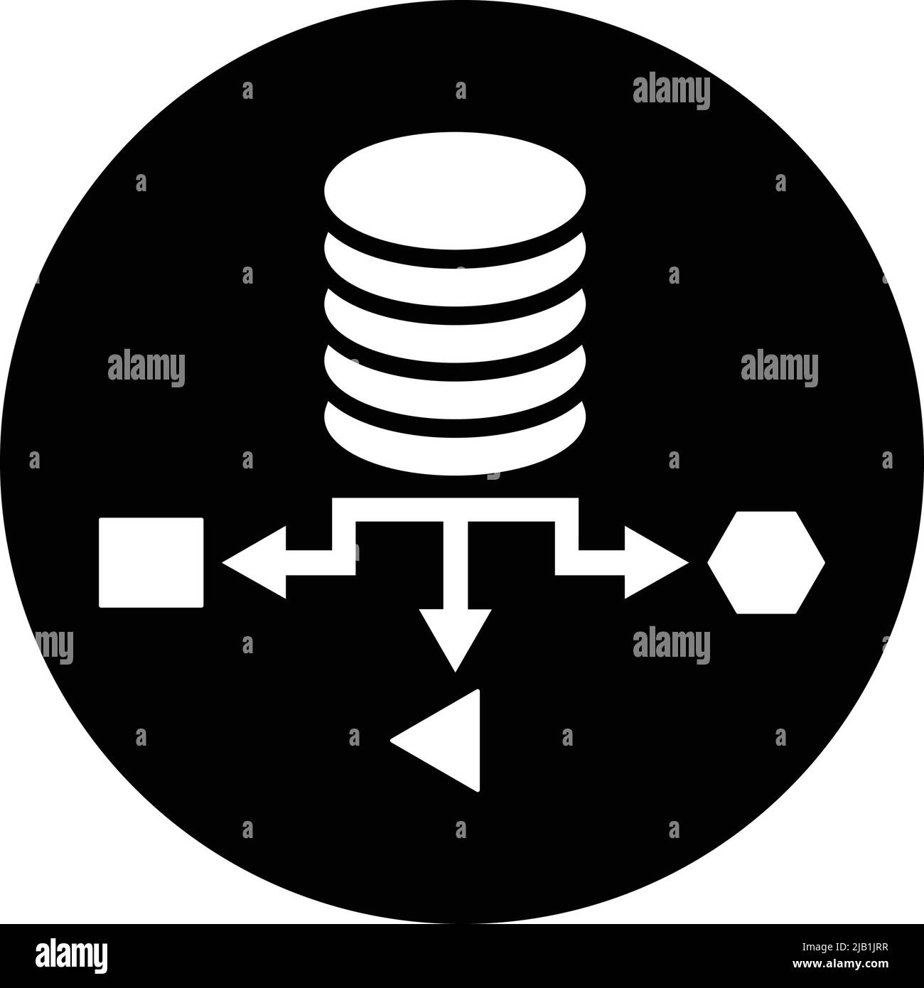 Server, Größe, Volume-Symbol. Einfache Vektordarstellung isoliert auf weißem Hintergrund. Stock Vektor