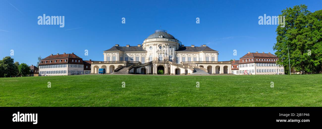 Stuttgart Solitude Schloss Architektur Panorama Reisen in Deutschland Stockfoto