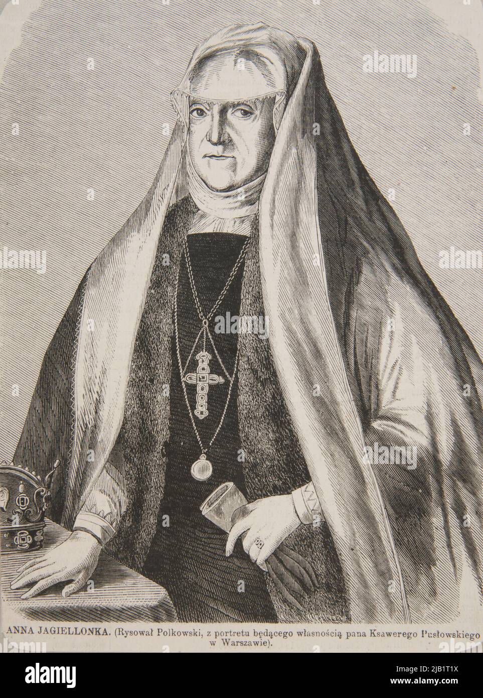 Anna Jagiellonka (1523 1596) Polnische Königin, aus: Tygodnik Illustowany, Band VI, Nr. 162, Titelseite unbekannt, Polkowski, Józef Tadeusz (1820 1895), Kober, Marcin (CA 1550 1598) Stockfoto