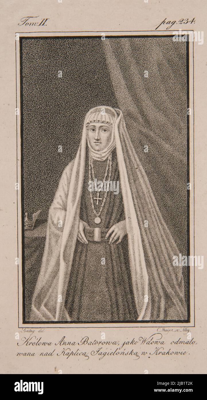 Anna Jagiellonka (1523 1596) Königin von Polen (Kniefigur) Mayer, Carl (1798 1868), Sonntag Stockfoto