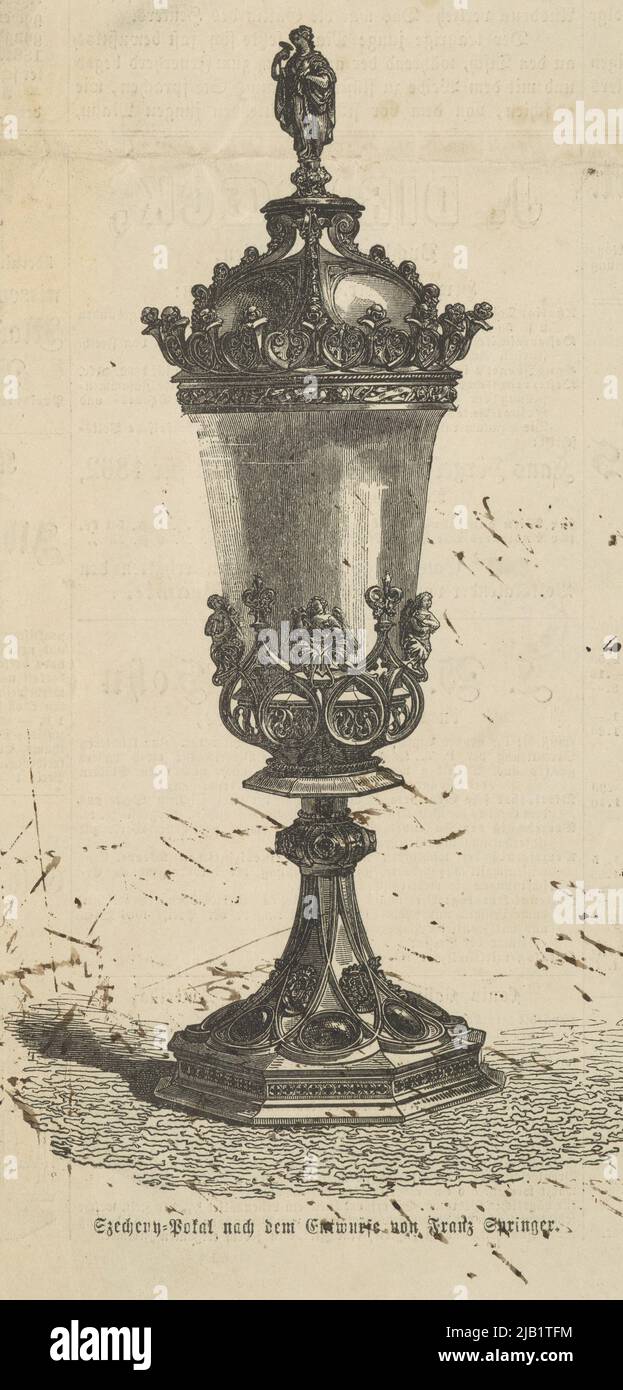 Der Becher von Franz Springer. Ein Clip aus einer unbekannten deutschen Zeitschrift, Springer, Franz Stockfoto