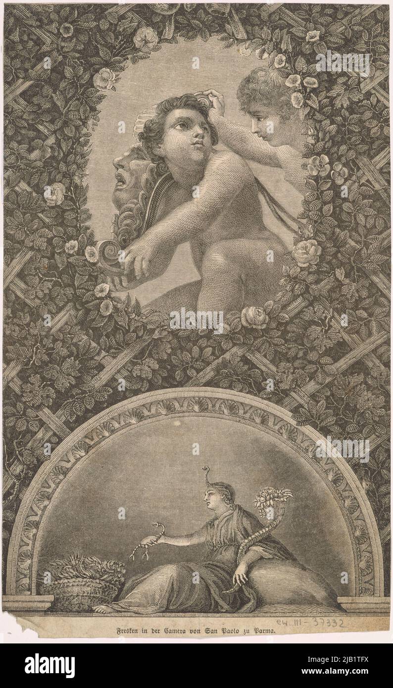 Fresken aus der Kapelle des Hl. Paweł von Perma. Ein Clip aus einer deutschen Zeitschrift unbekannt Stockfoto