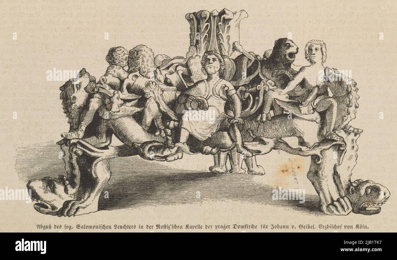 Kerzenhalter. Ein Clip aus einer deutschen Zeitschrift unbekannt Stockfoto