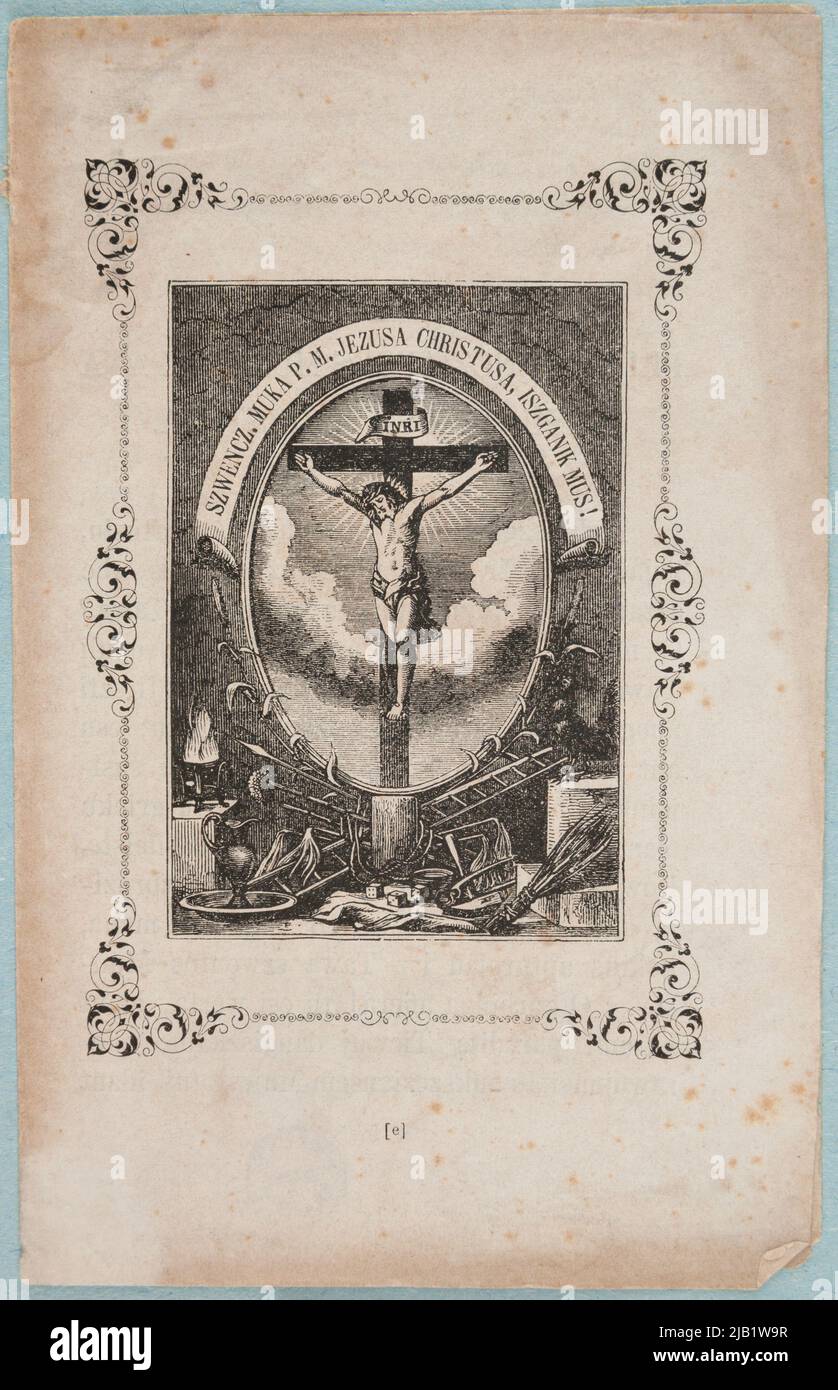 Jesus Christus gekreuzigt Unbekannt, Brockhaus, Friedrich Arnold (Leipzig; Drukarnia), Orgelbrand, Maurycy (1826 1904) Stockfoto