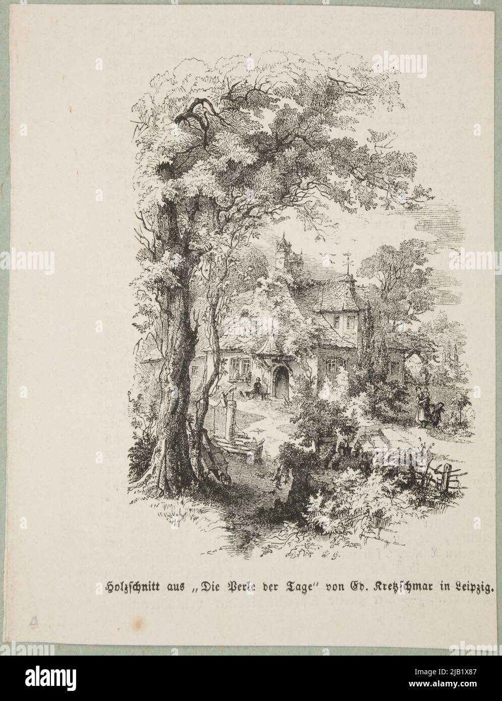 Perle des Tages. Ein Clip aus einer deutschen Zeitschrift Kretzchmar, Eduard (1807 1858) Stockfoto