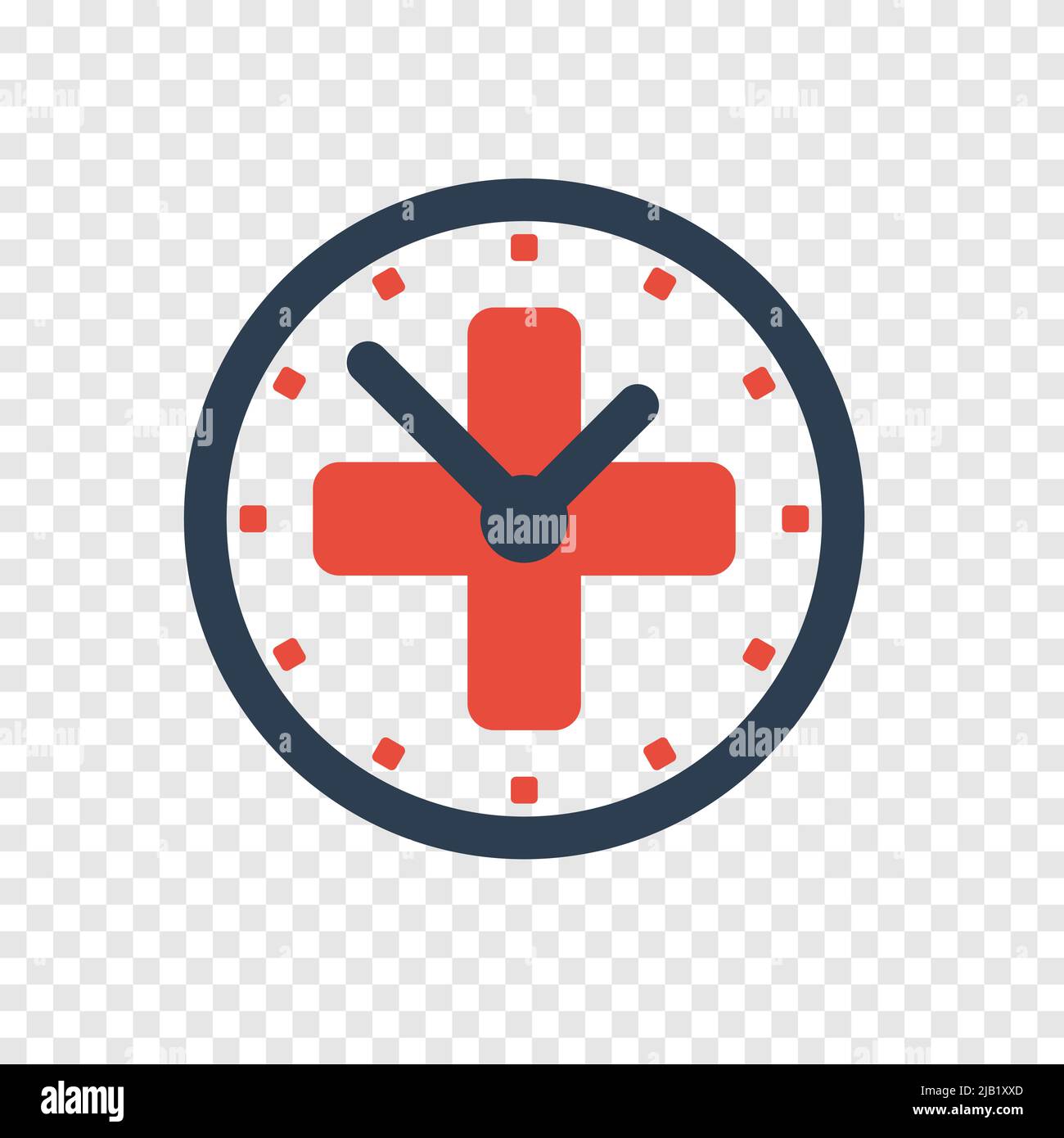 Zeit Medizin Kreuz Symbol Symbol Stock Vektor