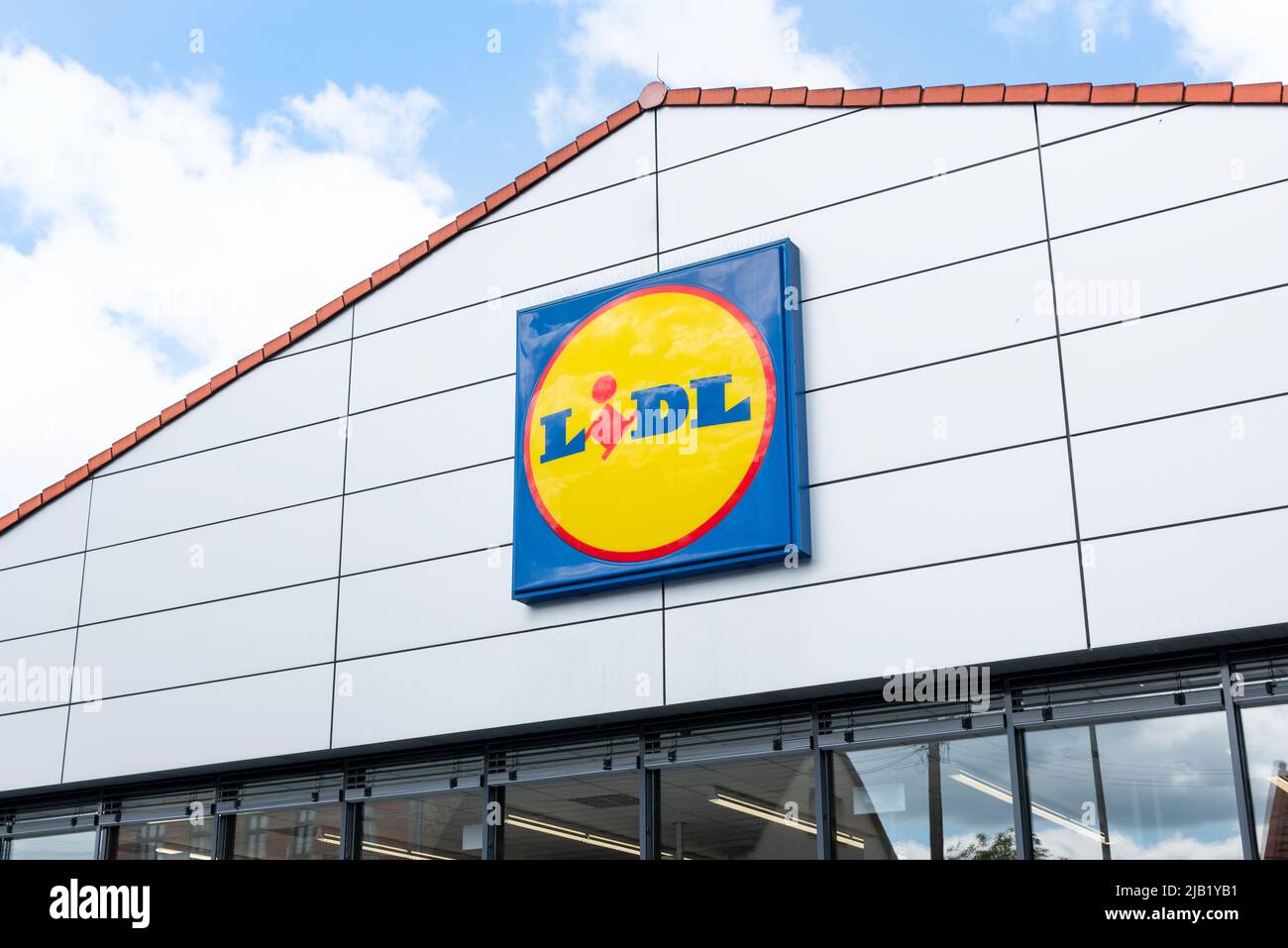 Breslau, Polen 29. MAI 2022 LIDL Supermarkt in Polen. Lidl ist eine