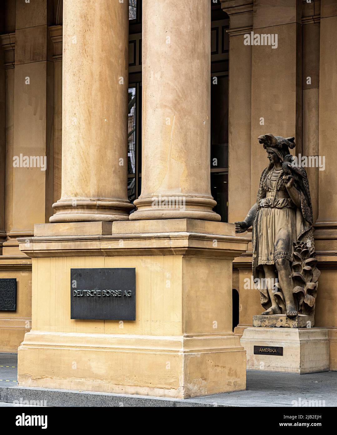 Das Gebäude der Frankfurter Börse in der Finanz City, Frankfurt am Main, Hessen, Deutschland Stockfoto