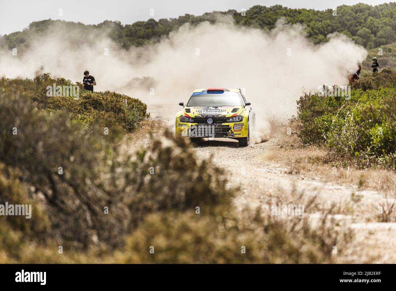 32 PIETARINEN Eerik (FIN), LINNAKETO Antti (FIN), Volkswagen Polo GTI, Aktion während der Rallye Italia Sardegna 2022, 5. Lauf der WRC World Rally Car Championship 2022, vom 2. Bis 5. Juni 2022 in Alghero, Italien - Foto: Nikos Katikis/DPPI/LiveMedia Stockfoto
