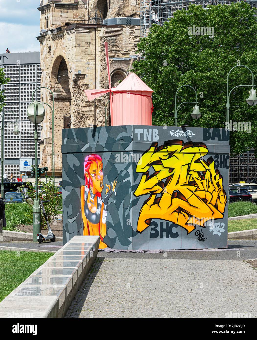 All We Wrote, 50 Jahre Graffiti-Kultur, Führung auf dem Kudamm, Künstler, die ihre Projekte gestalten, berlin, deutschland Stockfoto