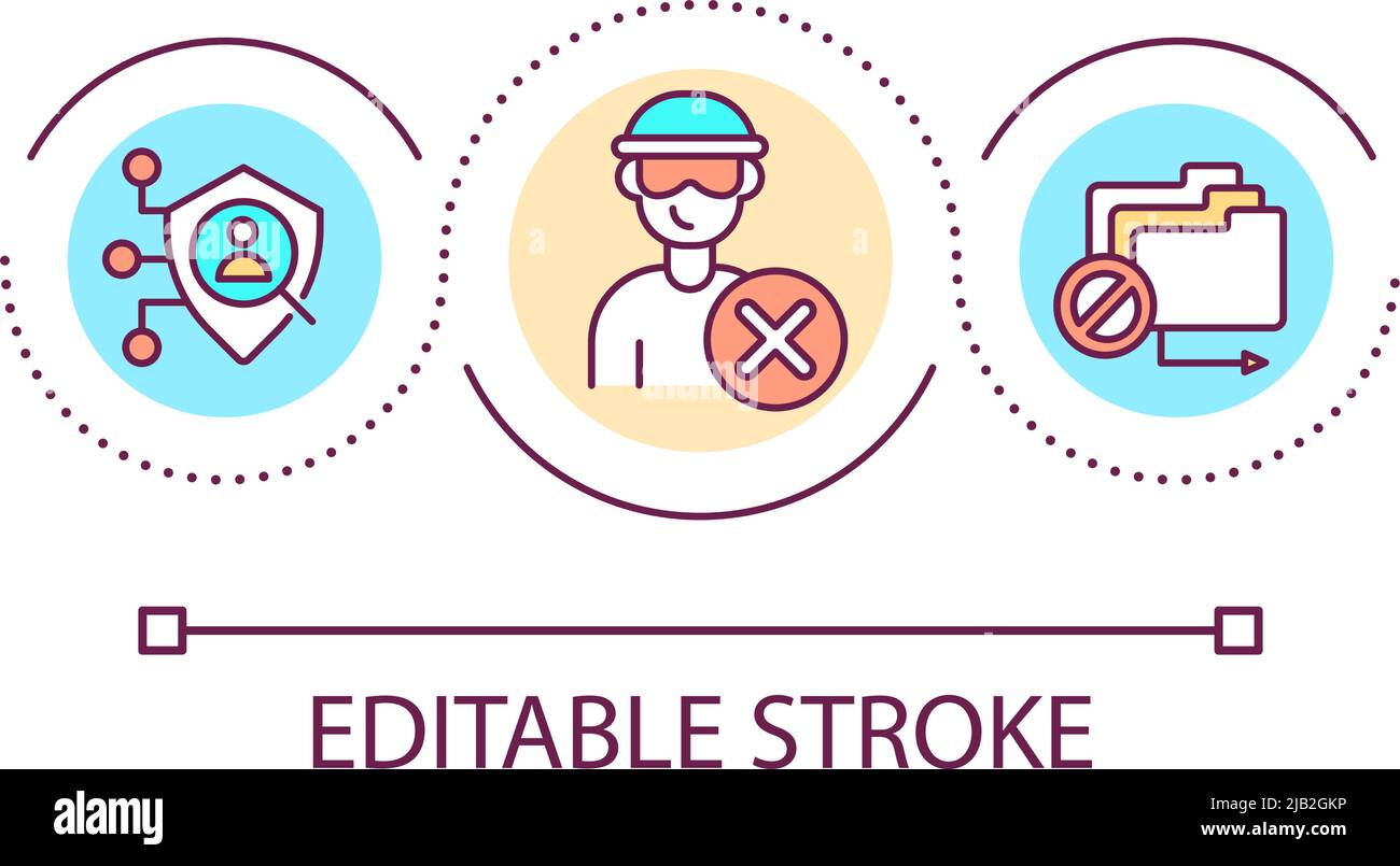 Symbol für das Loop-Konzept des Anti-Hacking-Systems Stock Vektor