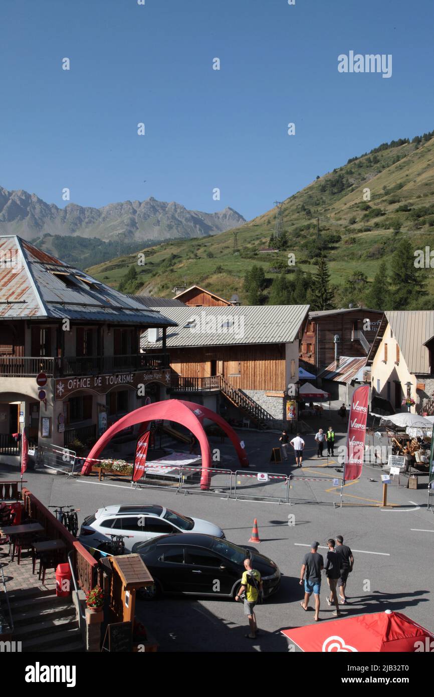 Fête du Village de Vars Sainte-Marie un 15 août, Hautes-Alpes Stockfoto