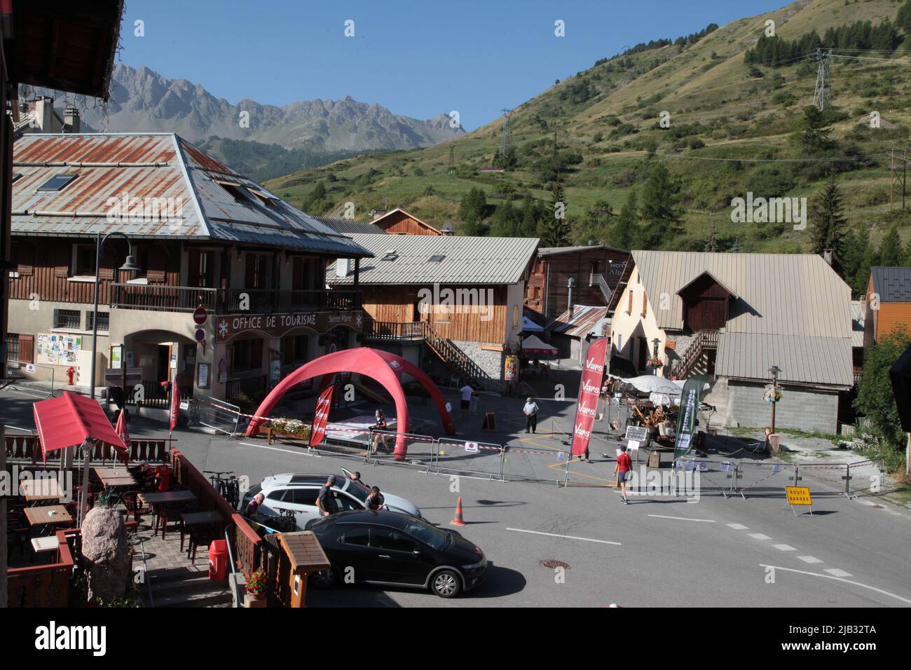 Fête du Village de Vars Sainte-Marie un 15 août, Hautes-Alpes Stockfoto