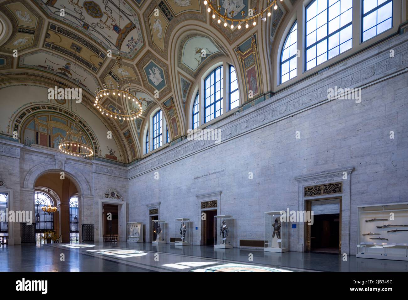 Detroit Institute of Arts (DIA) Walter B. Ford Great Hall, Michigan, USA Stockfoto