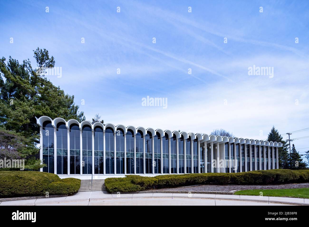 Michigan State Medical Society Building, East Lansing, Michigan, USA von Minoru Yamasaki, 1959 Stockfoto