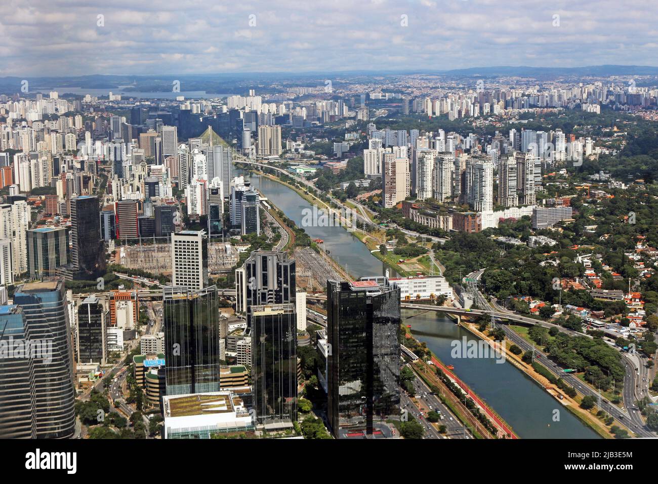 Luftaufnahmen von städtischen Zentren, Sao Paulo - Brasilien Stockfoto