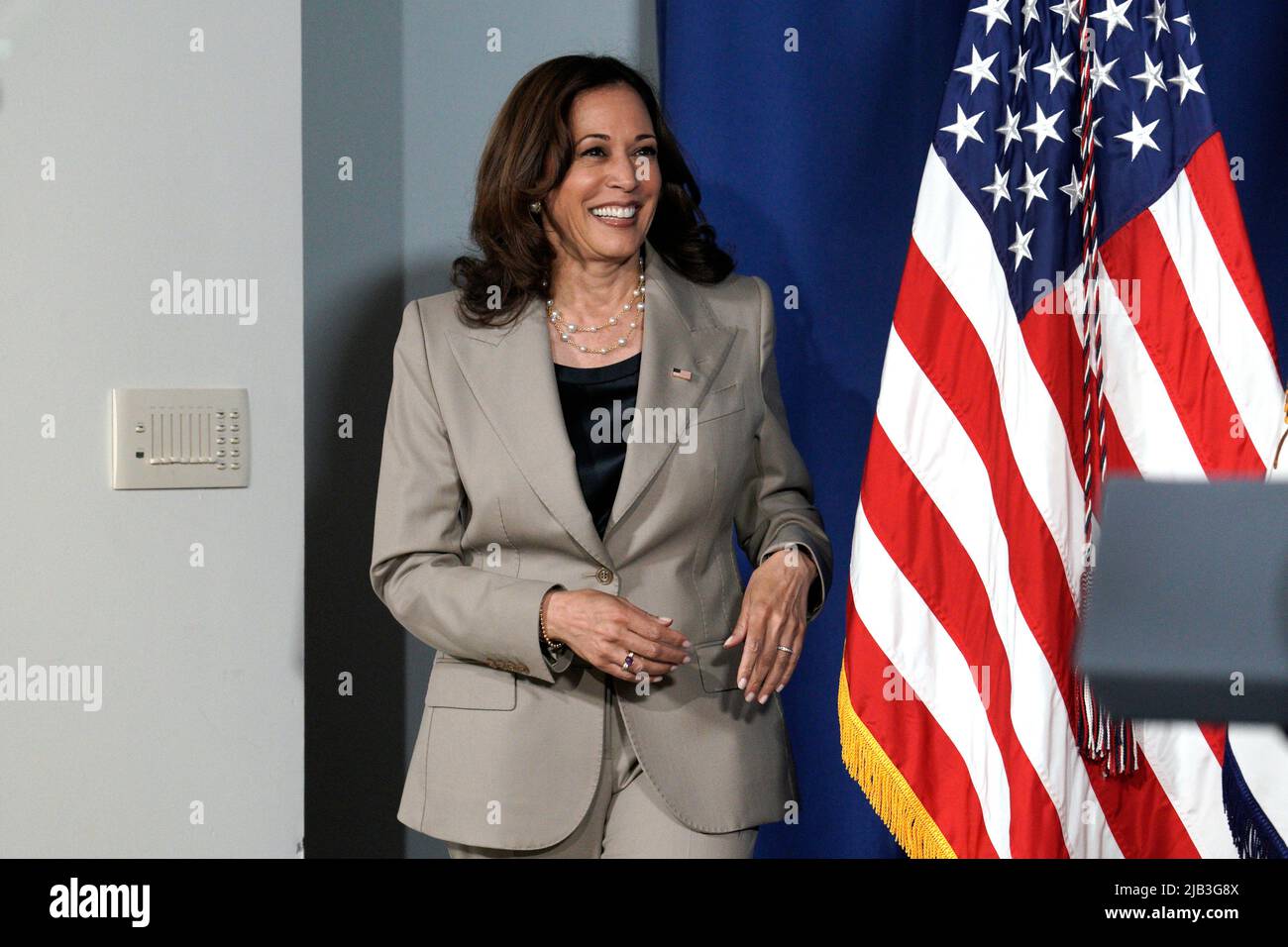 Washington usa 02 juni 2022 die us vizepr sidentin kamala harris