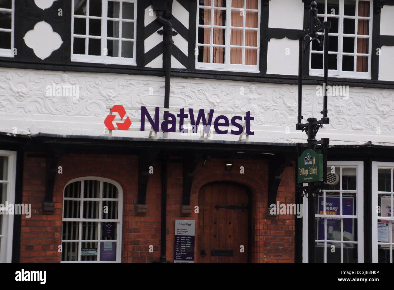 NatWest Bank schließt letzte Dorfbank Stockfoto