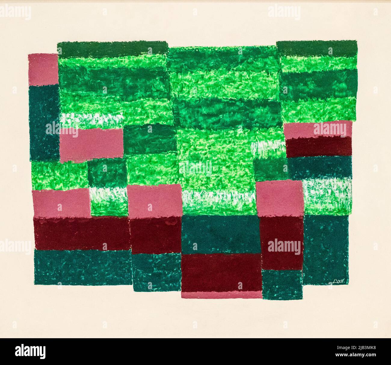 Josef Albers, Black Frame, 1934, Öl auf Masonit, Bauhaus Stockfoto